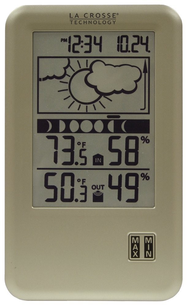 La Crosse Technology WS-9060U-IT Wireless Forecast Station with Moon Phase, In/Out Temperature & Humidity