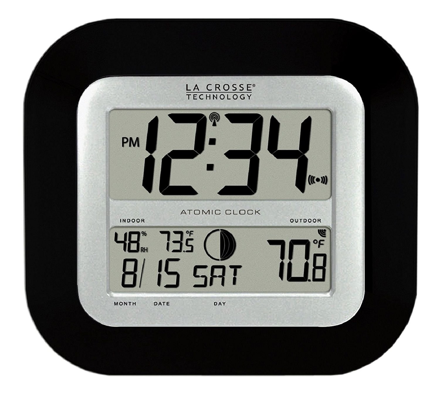 Проекционные часы. La Crosse. Часы la Crosse Technology черно белые с наружным. Out temp