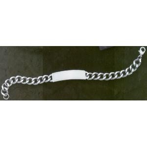 Colibri Silver Tone ID Bracelet ABR-1002-W
