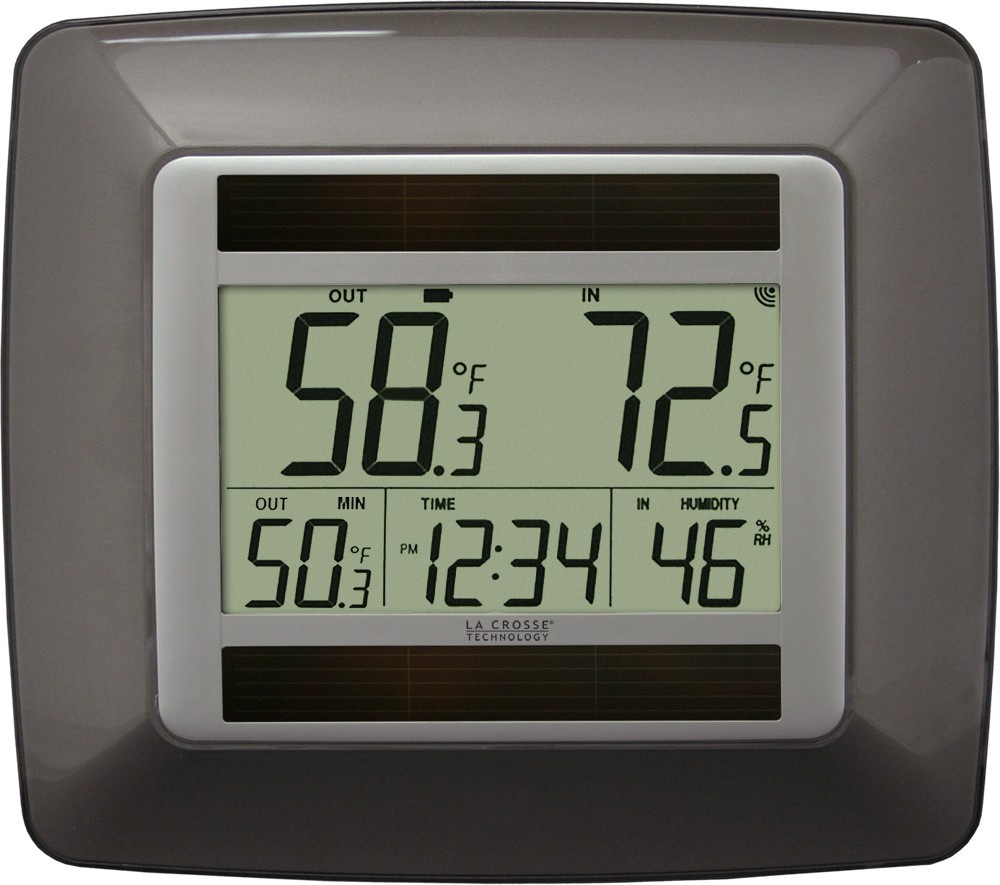 La Crosse Technology WS-8120U-IT-BR-T Solar Temperature & Humidity with Clock
