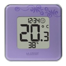 La Crosse Technology Digital Thermometer and Hygrometer in Purple 302-604P-TBP