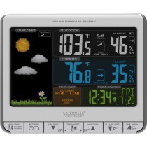 La Crosse Technology 308-1412S Color LCD Wireless Weather Station with USB Charging Port and Customizable Temperature Alerts