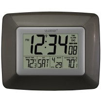 La Crosse Technology WS-8119U-IT-CHO Atomic Wall Clock with Indoor/Outdoor Temperature