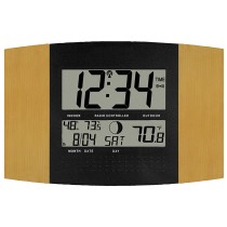 La Crosse Technology WS-8147U-IT Atomic Digital Wall Clock with Temperature and Moon Phase