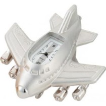 Jumbo Jet Mini Clock-Silver