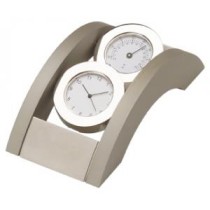 Spinning Duo Clock and Thermometer