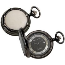 Colibri Gunmetal w/ Stainless Steel Cable Pocket Watch PWQ-96809