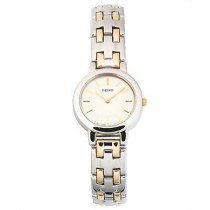 Seiko Ladies Jewelry SXJS77 Two Tone Bracelet White Dial Watch Womens