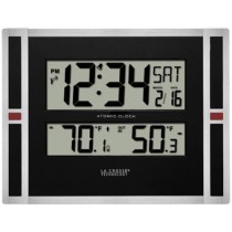 La Crosse K86302 Atomic Digital Wall Clock with Indoor/Outdoor Temperature