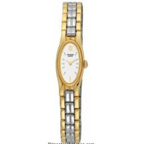 Pulsar Ladies Stainless & Gold-Tone Watch with White Face PEX380