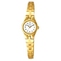 Pulsar Ladies Gold-Tone Watch with White Face PPH396