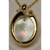 Colibri Mother of Pearl Dial Gold Tone Mother and Child« Pendant PWL-90047