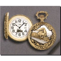 Colibri Old World Series Railroad/Train Swiss Quartz Date Pocket Timepiece. PWS-95112-A