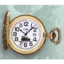 Colibri Old World Series Railroad Date Pocket Timepiece PWQ-95212-W