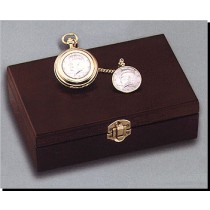 Colibri Coin Collection Kennedy Half Dollar Pocket Timepiece Gift Set. PWS-95909-A