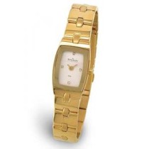 Skagen Ladies Gold Plated Bracelet Watch with Diamond Indicators - 271SGXGD