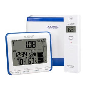 La Crosse Technology 724-1710 Wireless Rain Gauge Weather Station with Thermometer