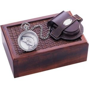 Colibri Old World Series Bass Fish Pocket Timepiece PWQ-96016-S