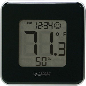 La Crosse Technology Digital Thermometer and Hygrometer in Black 302-604B-TBP