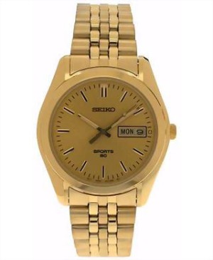 Seiko Mens Functional SGG558 Gold-Tone w/ Champagne Dial Mens Functional Watch
