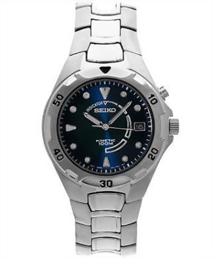 Seiko Kinetic SKA099 Stainless Steel with Blue Dial Kinetic Watch Mens