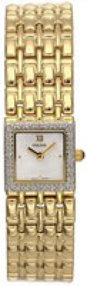 Pulsar Gold-Plated with Silver-Tone Dial Ladies PPGD04 Diamond Watch