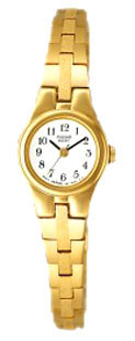 Pulsar Ladies Gold-Tone Watch with White Face PPH396