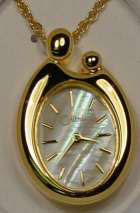 Colibri Mother of Pearl Dial Gold Tone Mother and Child Pendant PWL-90045