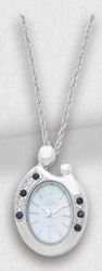 Colibri Mother and Child Sapphire Pendant Watch PWL90051